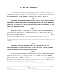 Printable last will and testament form. Free Last Will And Testament Forms And Templates Word Pdf