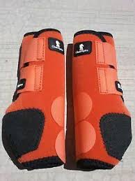 Details About Classic Equine Legacy Boots Orange Hind Horse