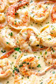 This shrimp recipe is easy to make and a family hit. Creamy Garlic Shrimp With Parmesan Low Carb Cafe Delites