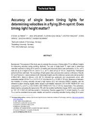 The journal of human sport and exercise is currently indexed in the following directories and databases: Accuracy Of Single Beam Timing Lights For Determining Velociti