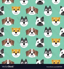 seamless cute puppy pattern background