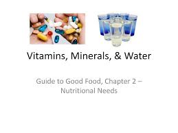 ppt vitamins minerals water