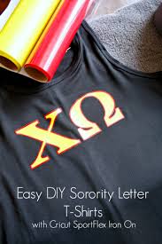 easy diy sorority letter t shirt with