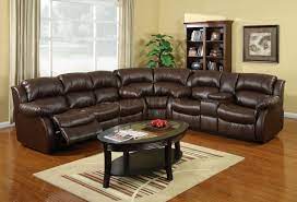 8002 reclining sectional sofa in brown