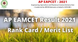 AP EAMCET Result 2021 @ sche.ap.gov.in Rank Card, Merit List