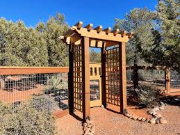 Garden Bed Pergola And Farm Fence With