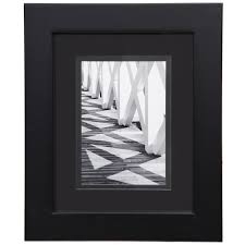 8x10 Matted To 5x7 Linear Wall Frame Black