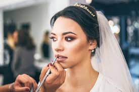 makeup captions for bride with es