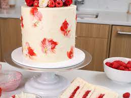 White Chocolate And Raspberry Cake gambar png