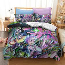Rick And Morty 3d Quilt Duvet Cover