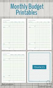 Monthly Family Budget Printables Money Mindset Budgeting
