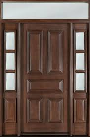 teak wood entrance door with glass