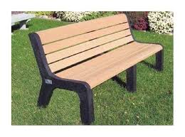 back recycled plastic garden bench