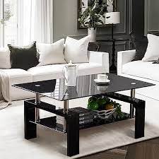 Tempered Rectangle Glass Coffee Tables