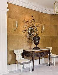 Fabric Covered Walls Lacquered Walls