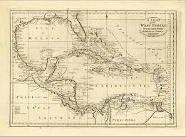 Chart Of The West Indies C 1811 Stretched Canvas Print By Mathew Carey Art Com