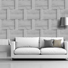 Debona Harrow Wood Weave Grey Wallpaper