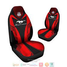 Ford Mustang Logo Red Car Seat Covers