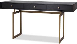 Description:modeled on an antique roll this hutch student desk has a stylish black finish, so you can easily coordinate it with your existing. Hamilton Contemporary Desk Black Ash Office Desks