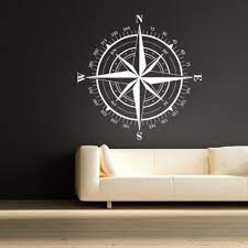 Battoo Compass Rose Nautical Vinyl Wall