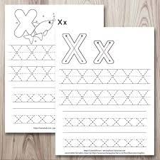 free printable letter x tracing