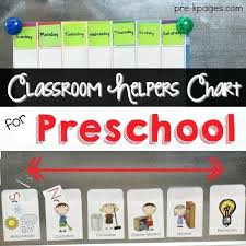 Preschool Bathroom Door Classroom Helpers Chart For