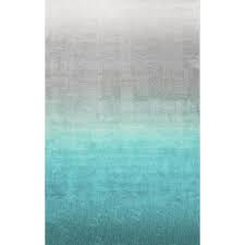 bierman sivir turquoise gray ombre rug