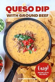 easy beef queso dip flavored a