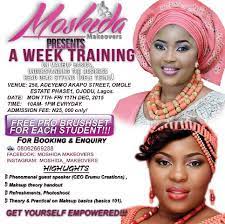 attend a 1 week makeup training course