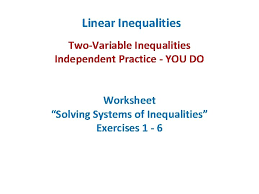 Linear Inequalities Opening Routine