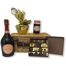 Our champagne gift ideas for friends: 75cl Laurent Perrier Rose Champagne Ladies Indulgence Gift Food Hamper Gift Ideas For Mum Her Valentines Mother S Day Birthday Anniversary Business And Corporate Christmas Amazon Co Uk Grocery