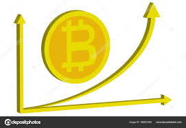 Growing Rapid Yellow Growth Chart Bitcoin Coin Bitcoin
