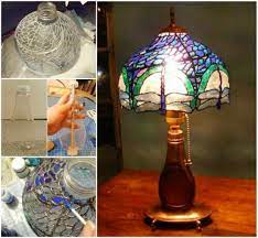 Faux Stained Glass Tiffany Lamps