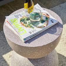 Pink Terrazzo Outdoor Side Table