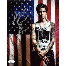 andy biersack andy black signed 8x10