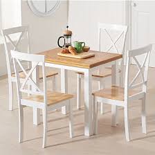 Seat is covered with high quality leather. Hove Extending Light Oak And White Dining Table With 4 Chairs Sale