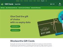woolworths supermarkets gift card