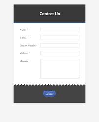 Contact Form With Fancy Header And Footer Form Template