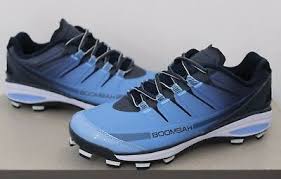 New Boombah Molded Navy Columbia Blue Cleats Spikes Girls