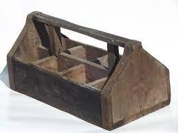 Primitive Old Wood Farm Tool Carrier