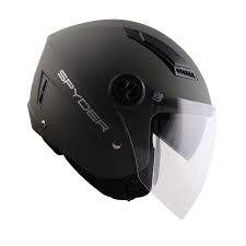 spyder open face helmet with dual visor
