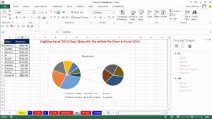 Highline Excel 2013 Class Video 44 Pie Within Pie Chart In Excel 2013