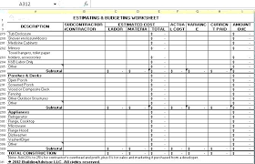 Cost Structure Template Excel