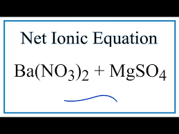 Net Ionic Equation For Ba No3 2 Mgso4