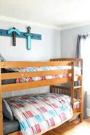 painted bunk beds and armoire in my boy