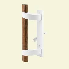 white cast sliding door handle