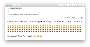 add emoji to email messages in mac os