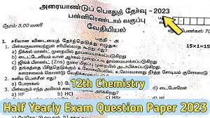 12th chemistry tamil um half yearly