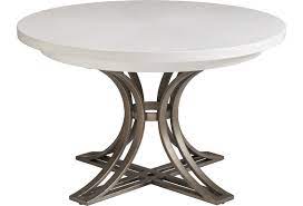 Check spelling or type a new query. Tommy Bahama Home Ocean Breeze 570 872c Marsh Creek 48 Inch Round Dining Table With Metal Base Baer S Furniture Dining Tables