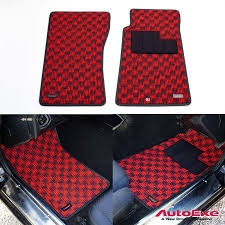 autoexe sports checker carpet mats fits